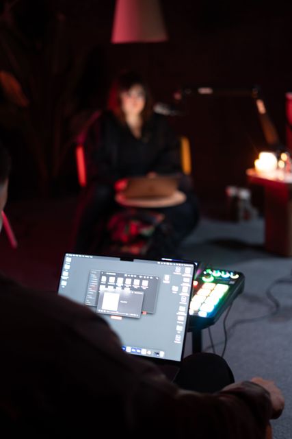 La régie pendant la captation — Tournages & coulisses, Oriion Studio Marrakech