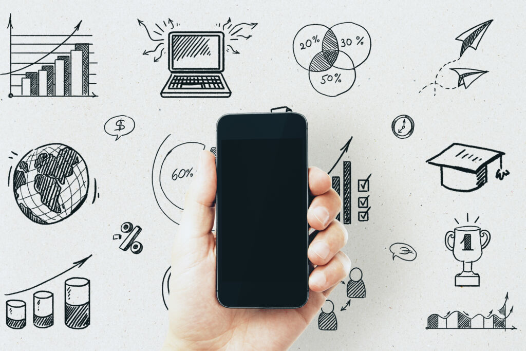 businessman hand holding smartphone and drawing ch 2026 01 11 08 37 18 utc